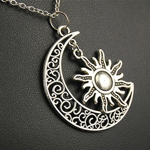 

Bluelans 24pcs Unisex Vintage Sun Moon Pendant Alloy Chain Necklace Jewelry Charms