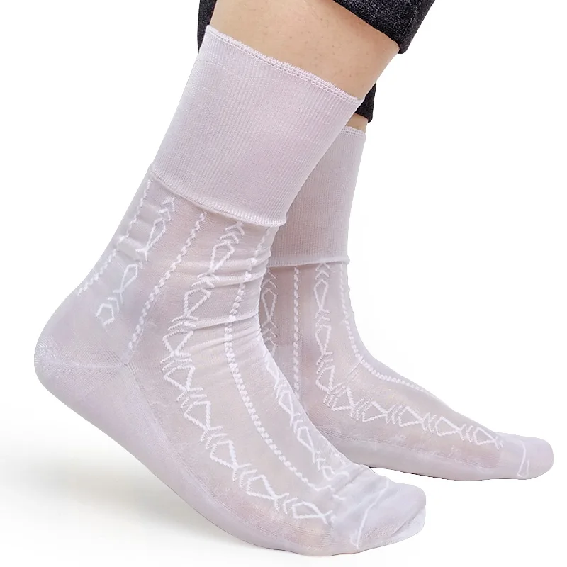 Мужские торжественное платье шелковые носки бренд высокого качества Sheer Тонкий
