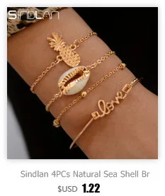 Sindlan 5 шт. Ретро Золотой лотос браслеты для женщин резной цветок письмо Boho браслет Femme бисерная цепочка на запястье браслет для любви набор