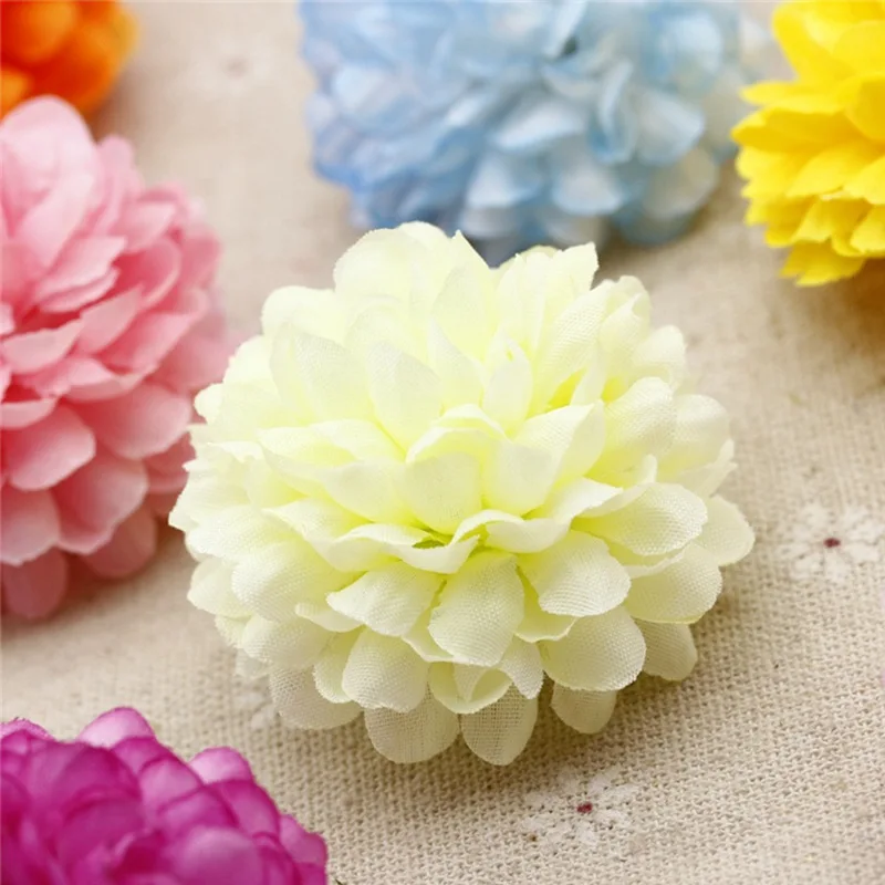 9pcs 5cm handmade Chrysanthemum ball bouquet artificial flower wedding decoration DIY wreath clip art fake | Дом и сад