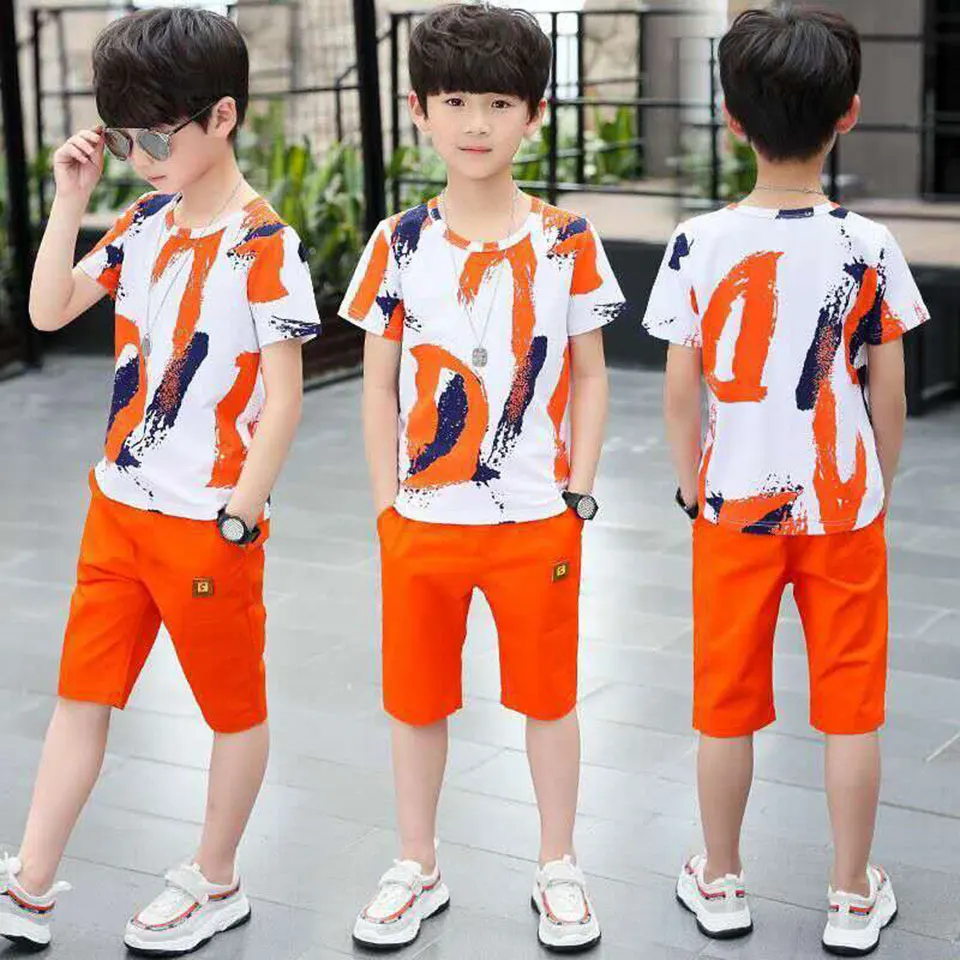 Children Clothing Sets Outfit Costume For Kids Casual Suit Summer Boys Clothes 3 4 5 6 7 8 9 10 11 12 Yrs Boy | Детская одежда и