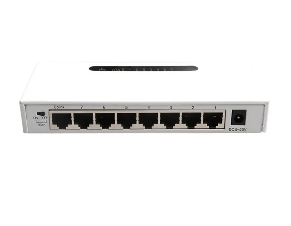 8 портов Сетевые коммутатор Gigabit настольный 10/100/1000 Мбит/с RJ45 порт SOHO переключатель