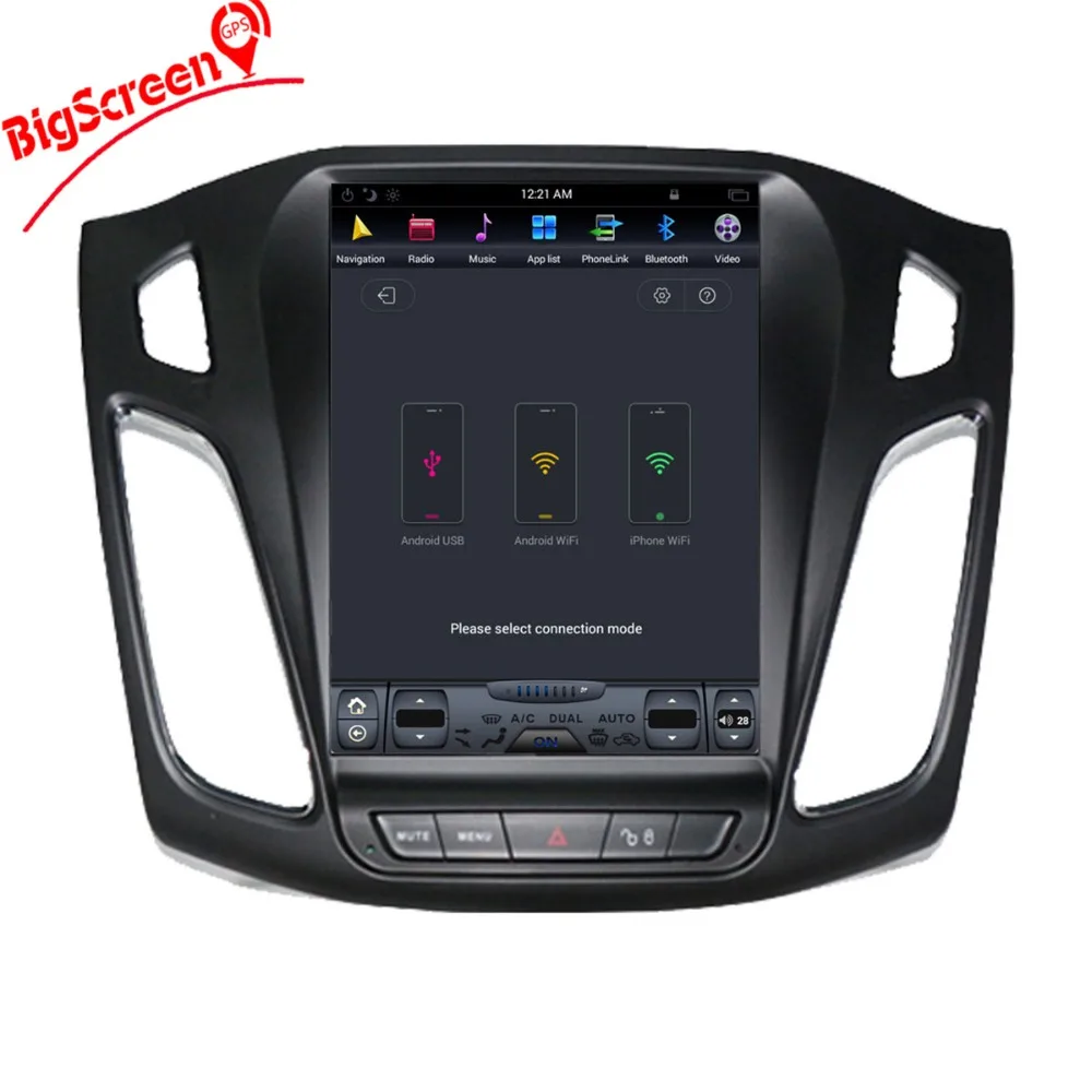 Автомобильный DVD плеер в стиле Tesla 10 4 дюйма Android 7 1 GPS навигация для Ford Focus 2012 2017