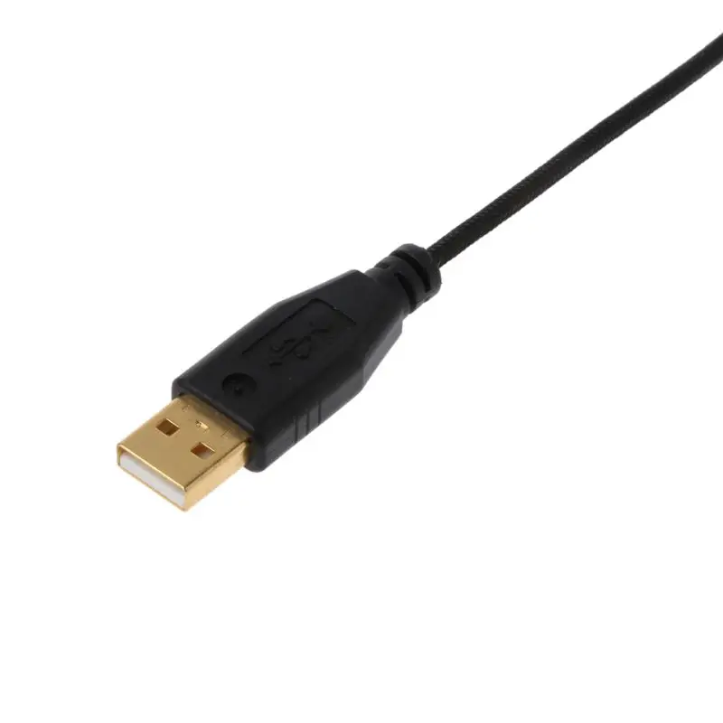 Позолоченный прочный нейлоновый плетеный кабель USB для мыши сменный провод