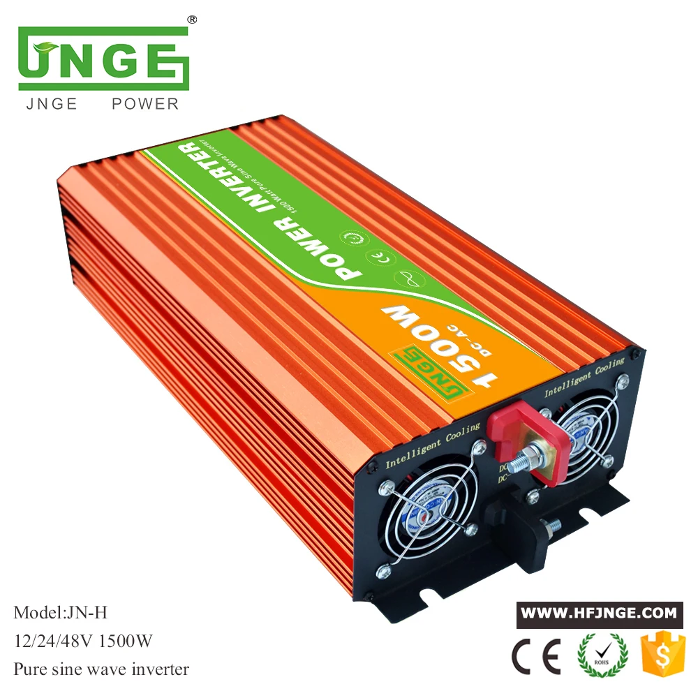 JNGE мощность dc12v 24 В к ac 110 220 Чистая синусоида Инвертор 1500 Вт решетки пиковая 3 кВт
