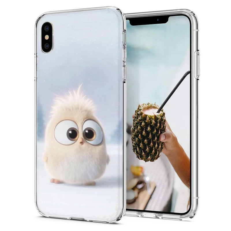 Мягкий чехол для iPhone X XS XR чехлы из ТПУ цветной поросенок единорог снег