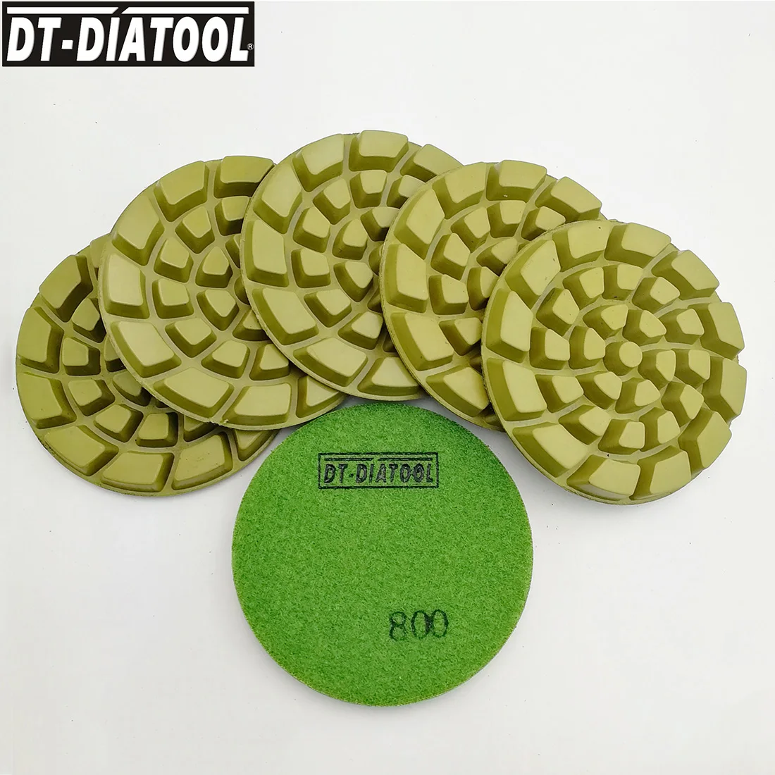 DT-DIATOOL 6 шт./ПК 4 дюйма Алмазная Смола Бонд сухой бетон полировочные колодки пол обновление шлифовальные диски Ремонт для Бетонного Пола