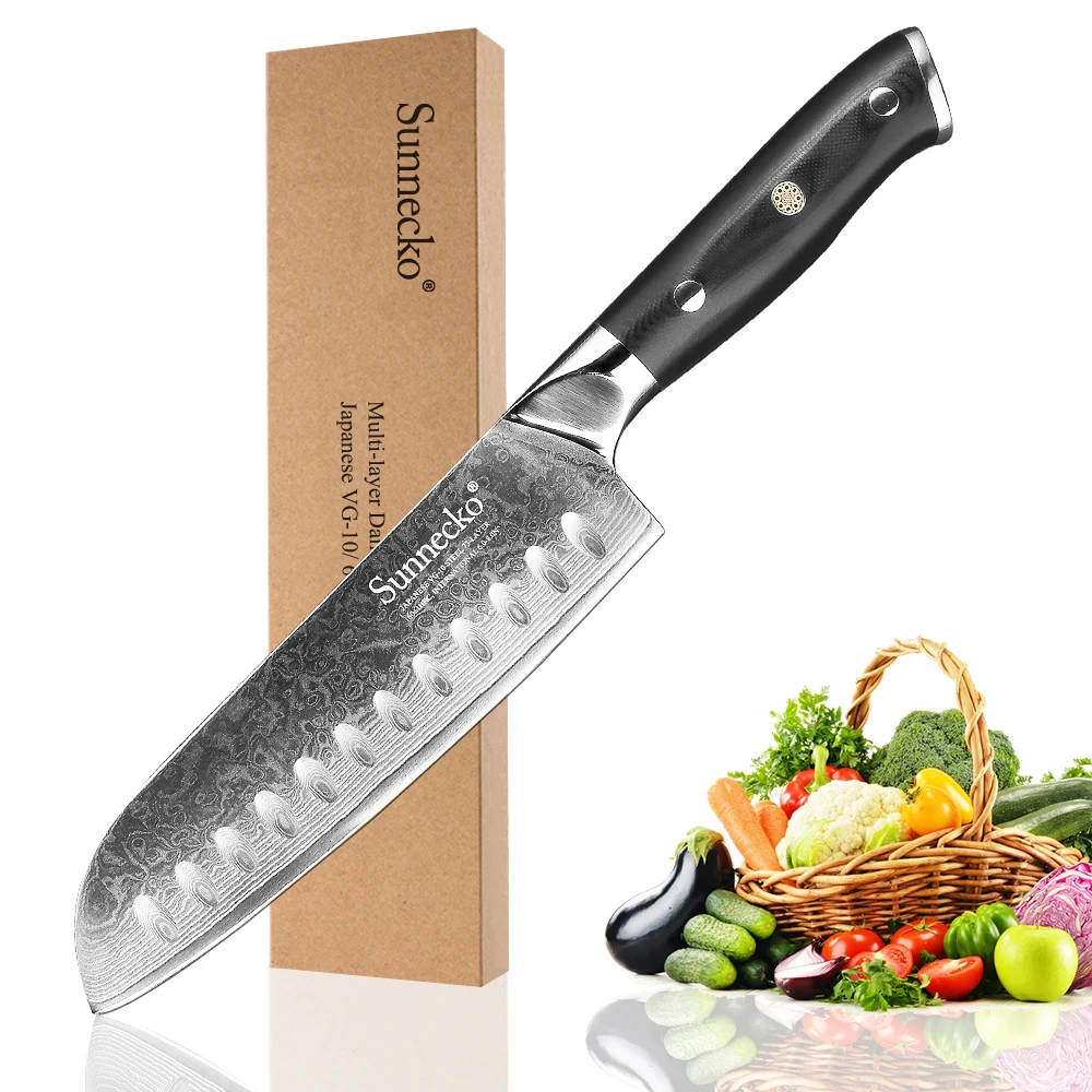 SUNNECKO 3 шт. набор кухонных ножей Santoku нож для шеф повара дамасская сталь японский VG10