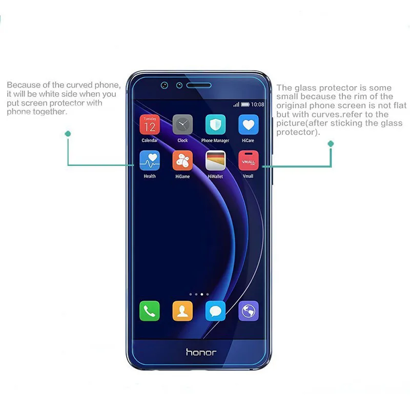 Для защиты экрана Huawei Honor 8 закаленное стекло для стеклянная пленка Honor8 FRD-L02 чехол