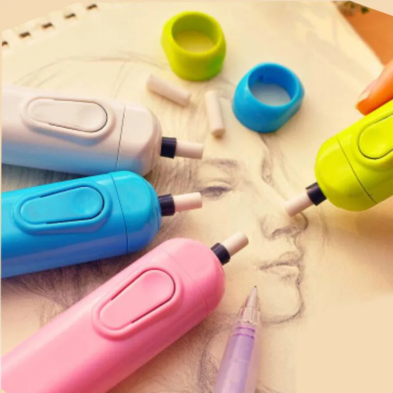 1 pcs Motor Electric Eraser Automatic School Supplies Stationery Child Day Gift Material Escolar Sketch painting correction tool