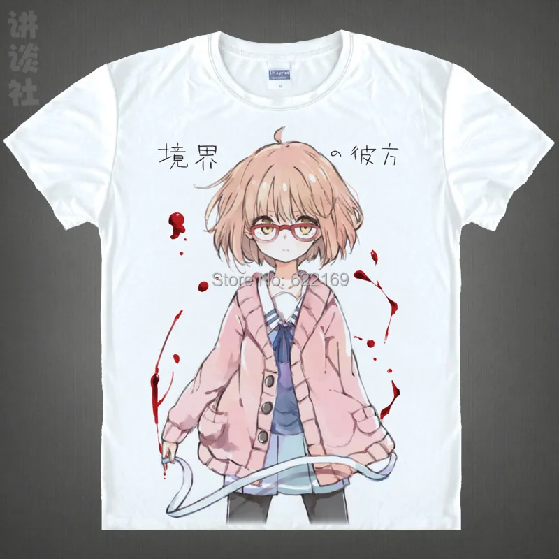 Мужская футболка для косплея из аниме Beyond the Border Mirai kuriama|gift credit|shirt fashionshirt joker |