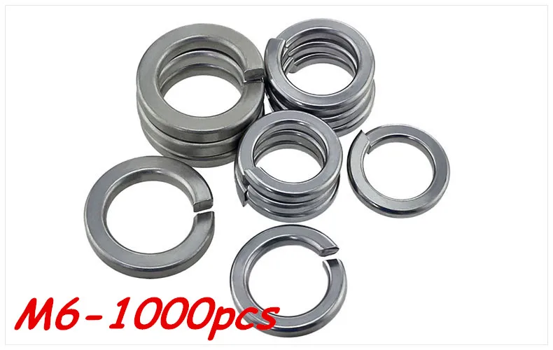 

Free shipping 1000pcs M6 304 Stainless Steel Spring Washer Shells Pad Elastic Gasket
