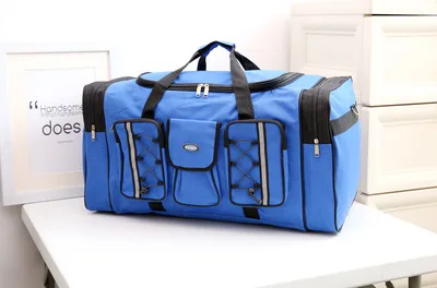 Sky blue 2 Большая Дорожная сумка 50L нейлоновые уличные сумки, одноцветная спортивная сумка, спортивные сумки, мужские сумки для путешествий, кемпинга, 6 цветов, WX133 - Цвет: Sky blue 2