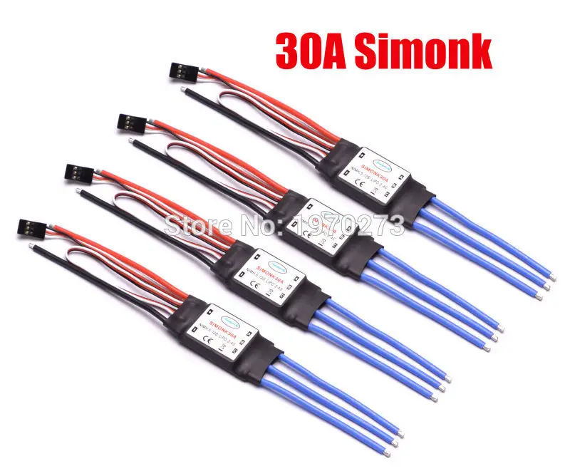 4 шт./лот 30A SimonK prtie RC бесщеточный ESC 30AMP с BEC 2A для осевого квадрокоптера