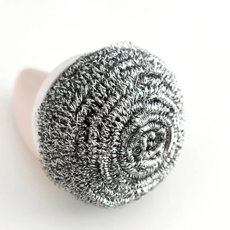 

Hot 1pc Kitchen Cleaning Brush Scrubber Dish Bowl Washing Steel Wire Ball Dispenser Pot Cleaner Tool Gadgets