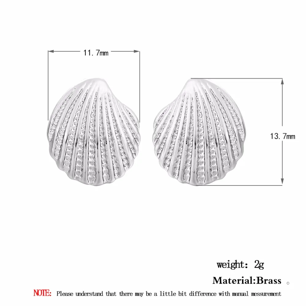 

Chandler Wholesale 10pc Gold Silver Plated Shell Stud Earrings For Women Girls Love Jewelry Romantic Wedding Trendy Accessaries