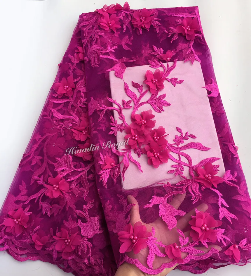 Однотонная персиковая мягкая аппликация вышивка Африканское французское кружево, для шитья Тюлевая кружевная ткань с бусинами 5 ярдов/шт хороший выбор