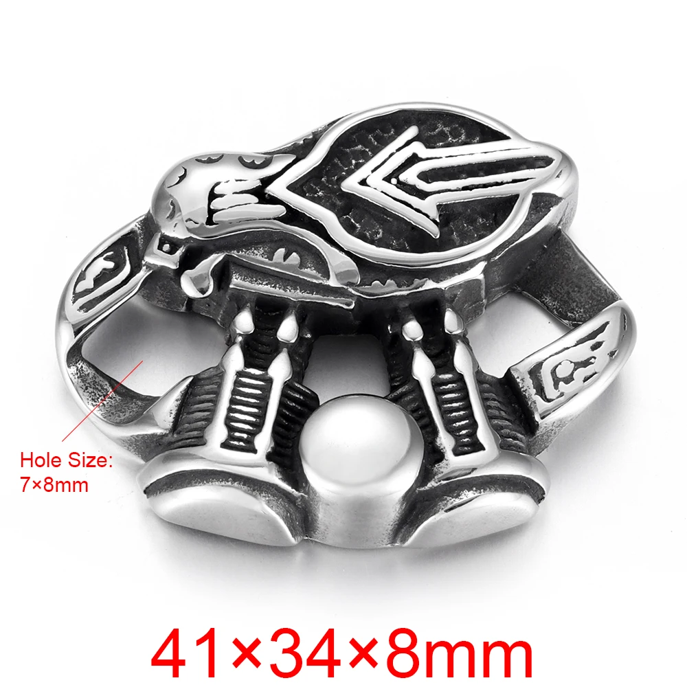 Stainless Steel Connectors Motorcycle Engine 1/1 Loop 7mm for DIY Punk Bracelet Making Findings Jewelry Connect Parts Supplies | Украшения