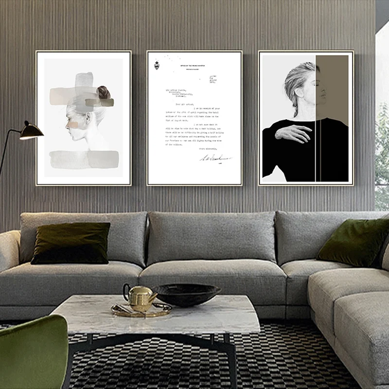 Постер для девушек холст художественные принты акварель женщина живопись