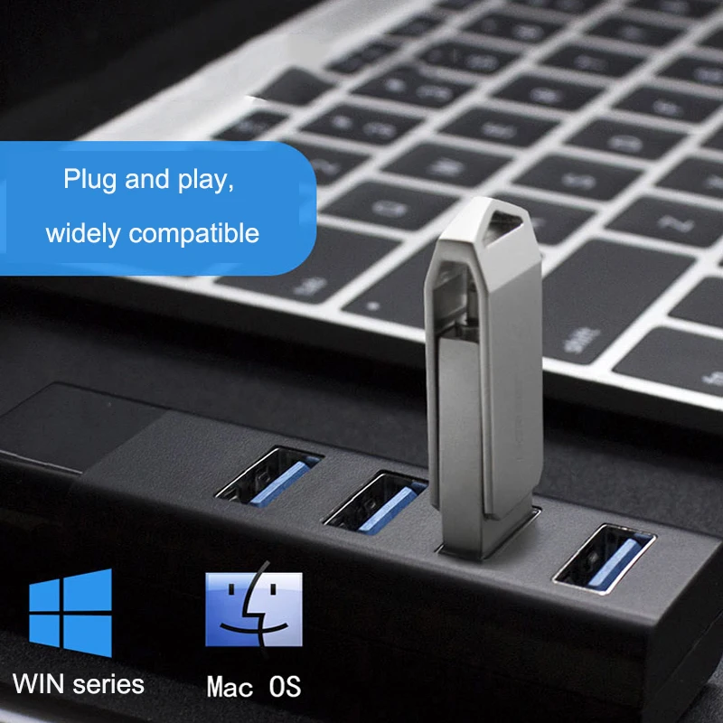 BASIX 4 порта Usb 3 0 концентратор адаптер в 1 USB OTG с * алюминиевый порт сплав для Macbook Air