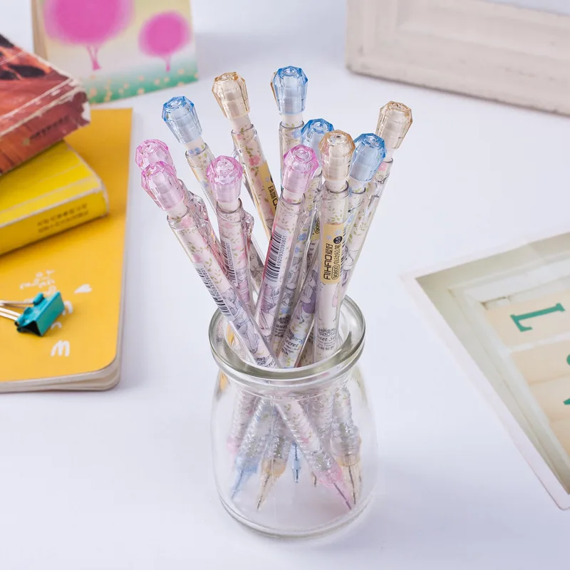 4 pcs/lot Kawaii 0.5mm/0.7mm Plastic Mechanical Pencil Cute Automatic Pens For Kids School Supplies Student 3512 |