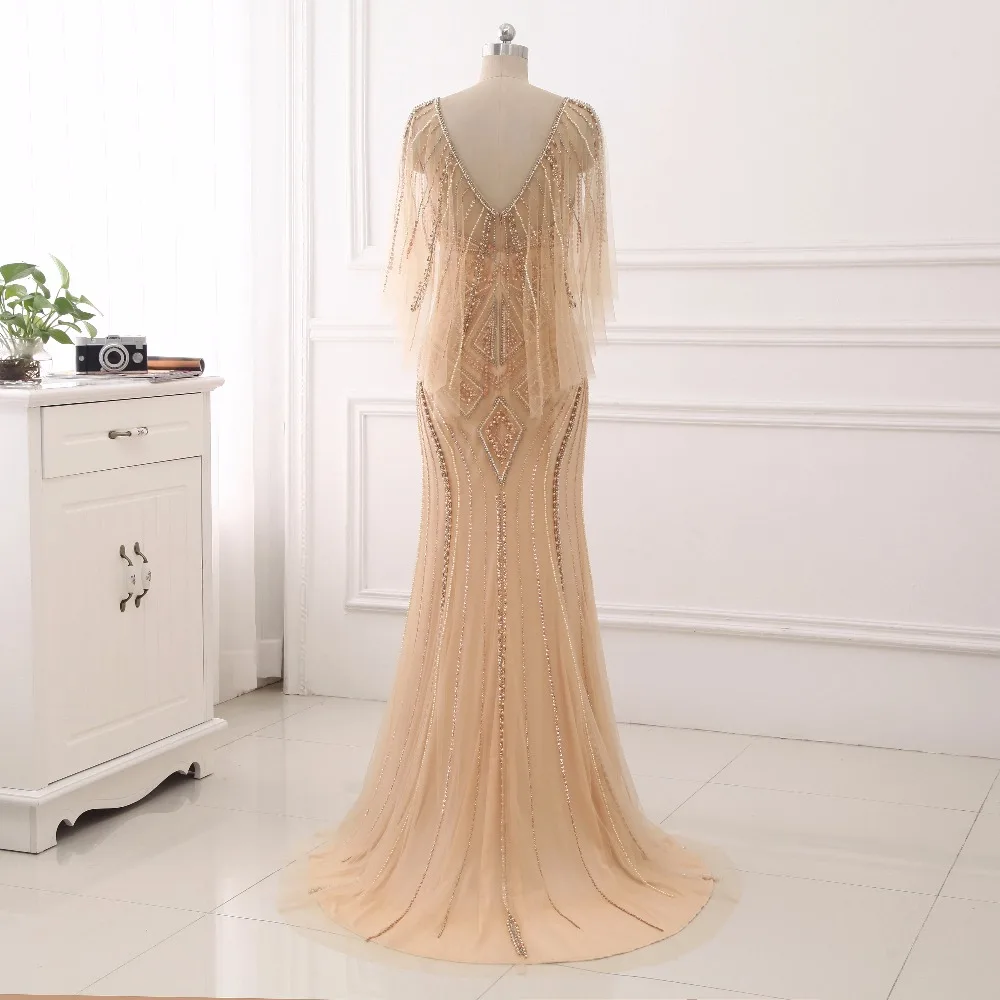 CloverBridal 2017 новые роскошные шикарные блестящие платья русалки цвета шампанского