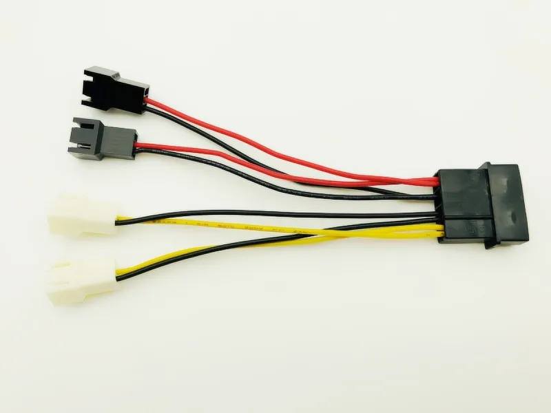 5 шт. кабель питания для компьютерного вентилятора 4 контактный Molex на четыре 3