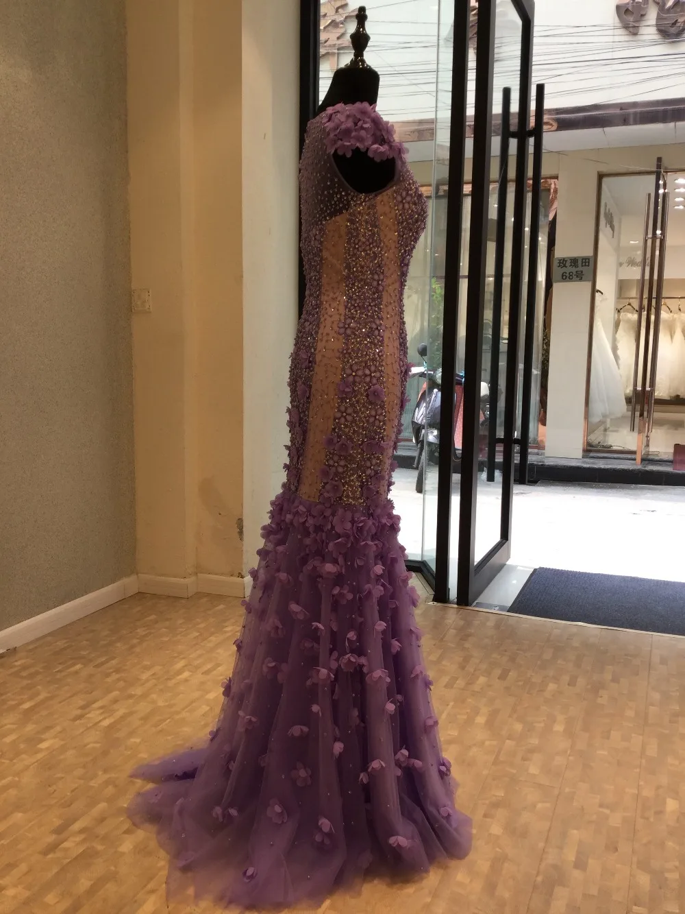 New Bling Bling Long Prom Dresses 2020 O-Neck Cap Sleeve Floor Length Beading Chiffon Mermaid Long Evening Dress vestido longo
