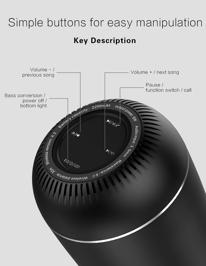 Riggler Бытовая Колонка простой стиль Bluetooth беспроводной громкий динамик стерео