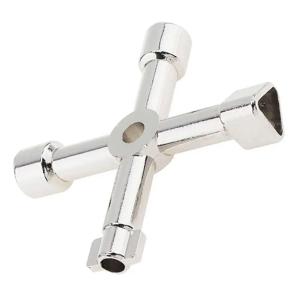 Multifunction 45 # Steel Key Wrench Cross Triangle Plumber Mini Hand Tool for Electric Control Cabinet Train Elevator | Инструменты