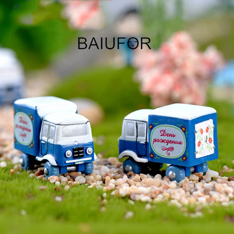 BAIUFOR миниатюрный автомобиль модель синий вагон пластик ремесло Детские игрушки