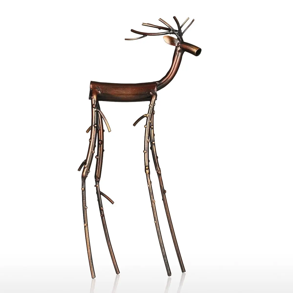 Tooarts черная удлиненная лося статуэтка железная украшение для дома Металлические