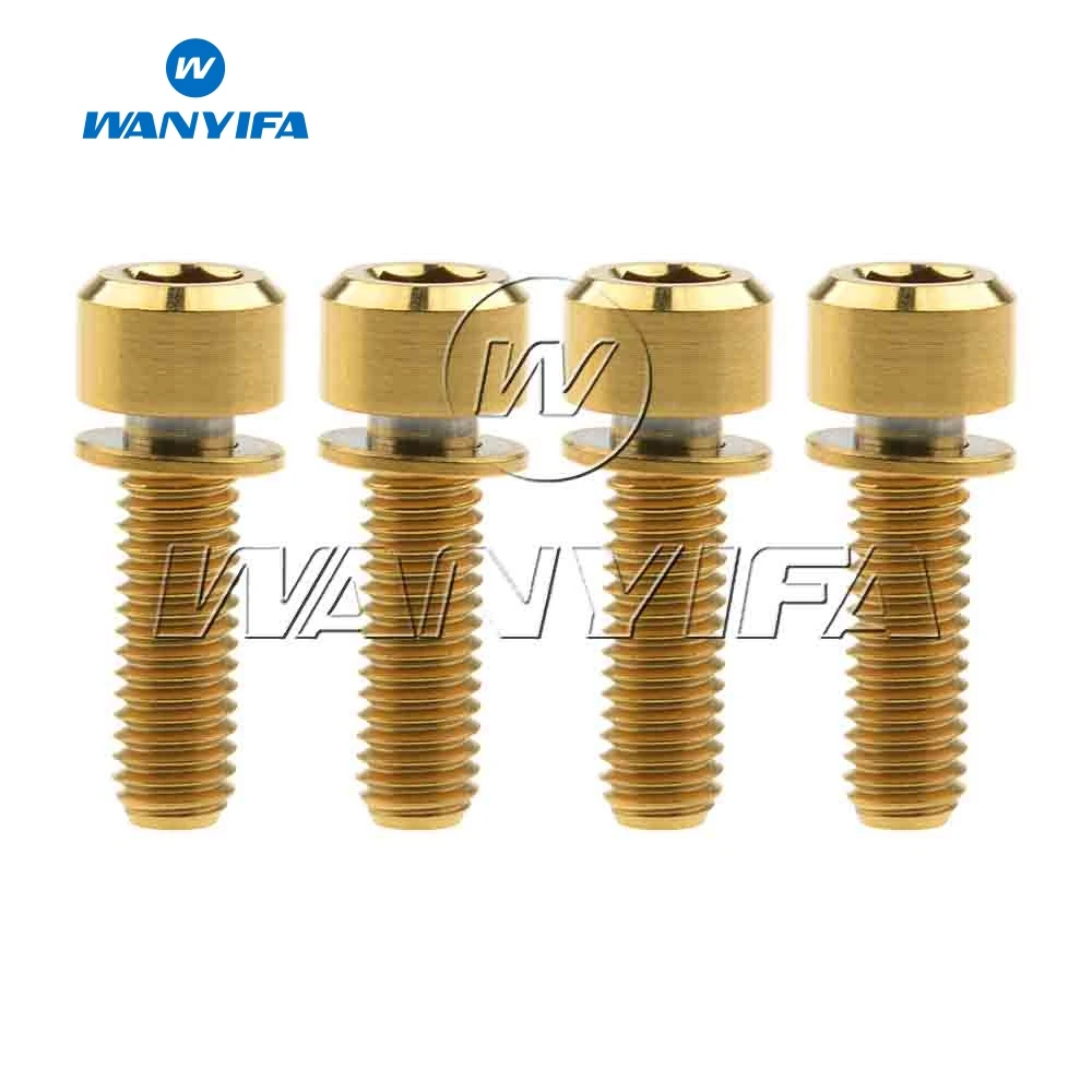 Титановый болт Wanyifa M6x16 18 20 25 35 мм Шестигранная головка с шайбами велосипедные