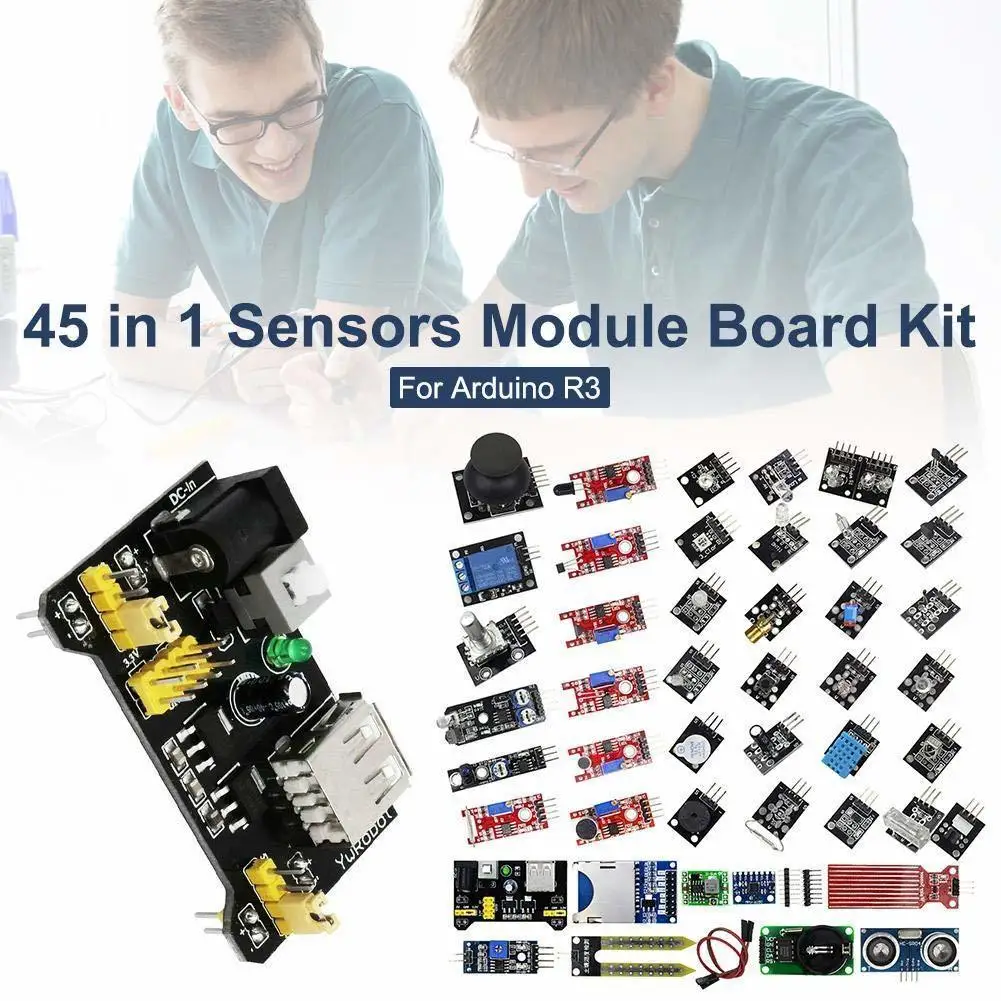 

Стартовый комплект модулей датчика s 45 в 1 для arduino, лучше, чем комплект датчиков 37 в 1 комплект датчиков 37 в 1