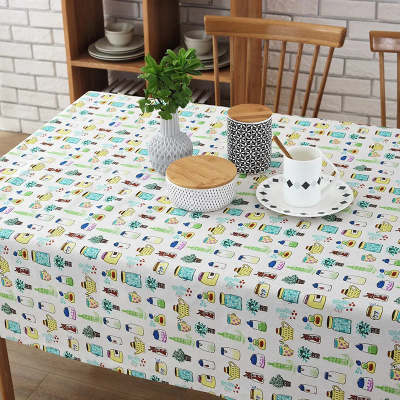 Простой городской обеденный стол ткань современный стиль квадрат хлопок белье