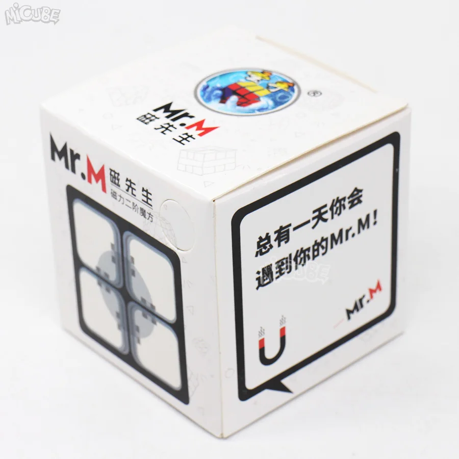 Shengshou Mr. M Магнитный куб 2x2 скоростной куб Magic 2x2x2 Магнитный позиционирование Mrm 2 Cubo Magico 2*2 магниты куб черная Игра Головоломка