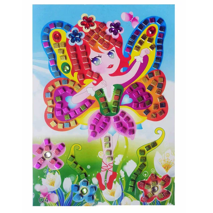 butterfly Ручная работа 3D детская головоломка DIY стикер пены s Art EVA мультфильм животное Кристалл 3D стикер творческие развивающие игрушки для детей - Цвет: butterfly