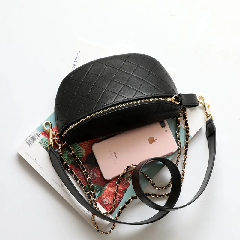 Нагрудные сумки белые 2019 летние женские из натуральной кожи через плечо для