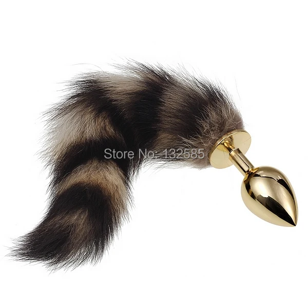 Бесплатная доставка сексуальная Анальная пробка лисы хвост енота секс-игрушки