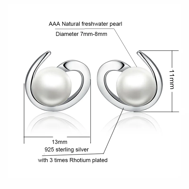 Женский ювелирный комплект из серебра 925 пробы с натуральным пресноводным