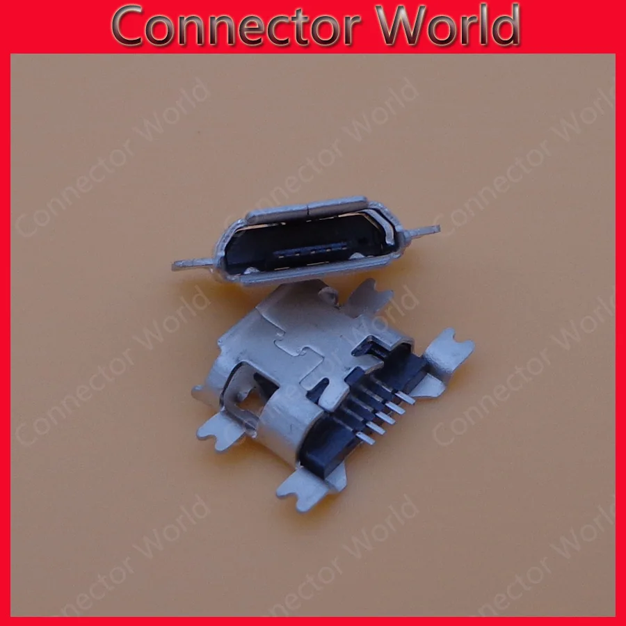 Высокое качество 100 шт. оптовая продажа Micro USB тип B гнездо 5Pin 4 ножки SMT SMD разъем для