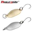 Вращающаяся блесна для спиннинга, металлическая блесна золотого и серебряного цвета, 1 шт., 5g, с крючками, приманка, рыболовные снасти