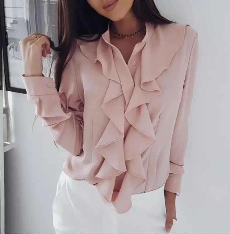 Модные новые женские цветочные шифоновые блузки Elgeant Блузка Повседневная