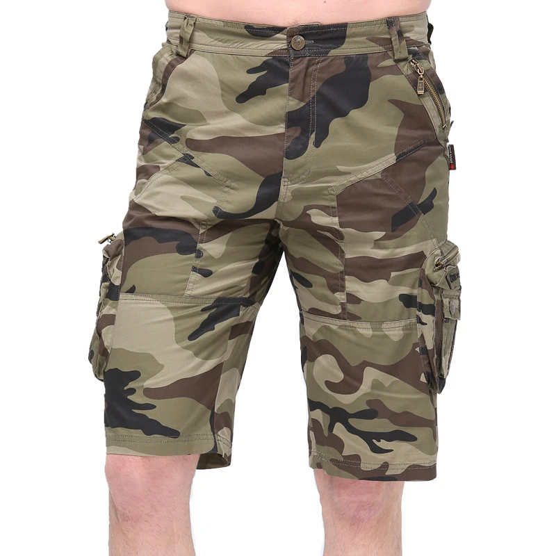 Уличные военные мужские тактические Короткие хлопковые дышащие камуфляжные