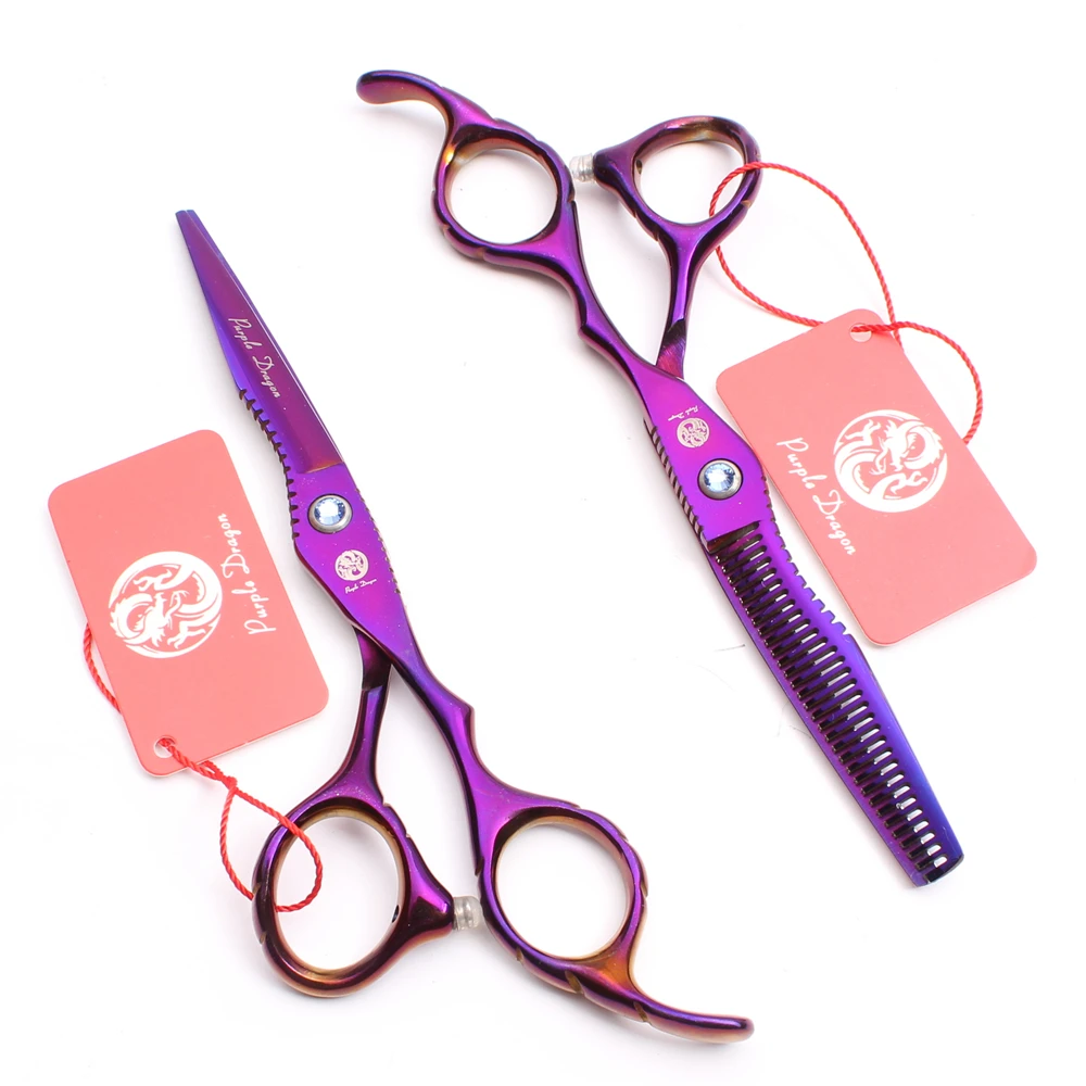 

6 дюймов 17,5 см фиолетовый дракон JP 440C Фиолетовый Профессиональный парикмахерский набор ножниц для стрижки филировочные ножницы для волос н...