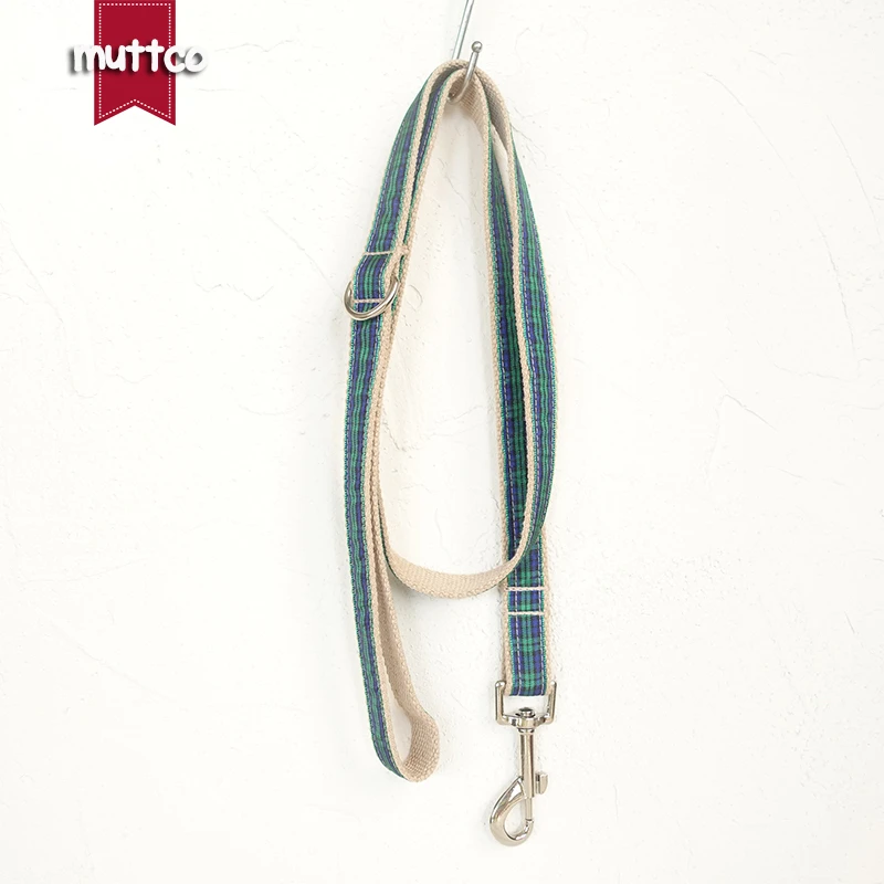 Розничная продажа MUTTCO самодельный уникальный стильный поводок клетчатый
