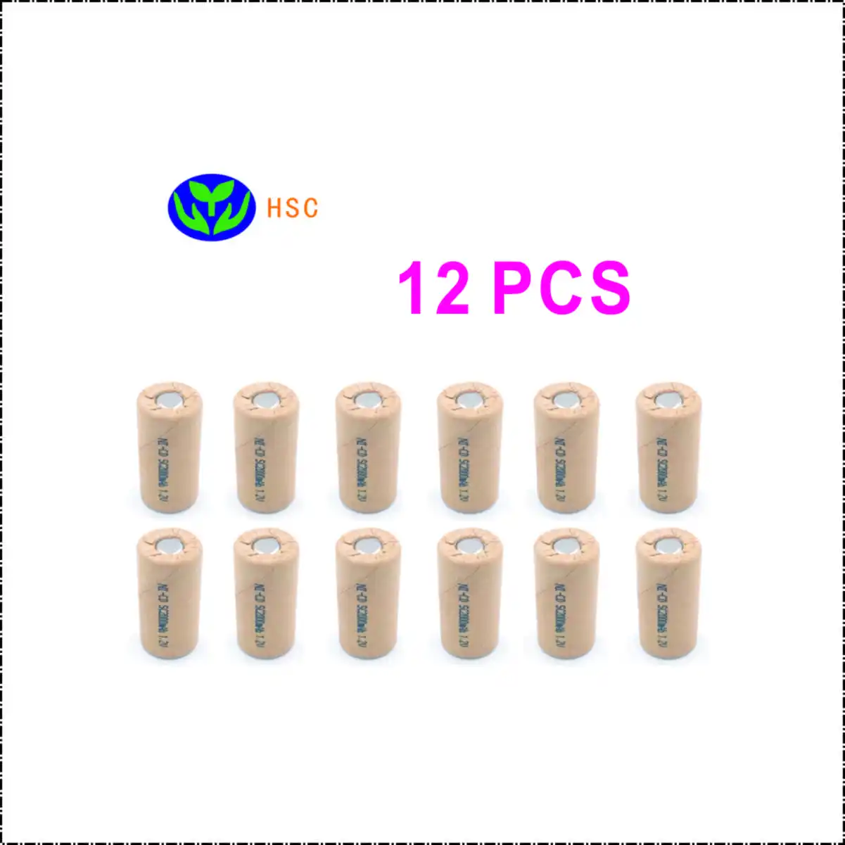 SC2000-12 SC2000mAh 1,2 V перезаряжаемый Ni-CD аккумулятор, высокая скорость разряда 10C для батареи электроинструмента - Цвет: SC2000-12