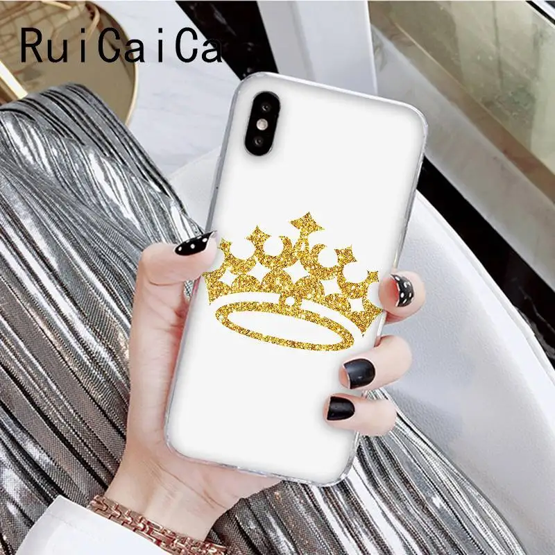 RuiCaiCa Queen Корона так здорово с милым рисунком эстетическое чехол для телефона iPhone8