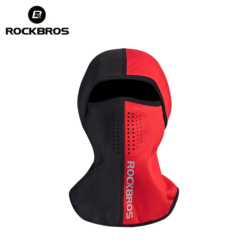 ROCKBROS Зимние головные уборы для велоспорта маска шапка флисовый термоутепленный