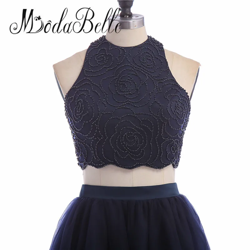 Modabelle/Новинка темно-синее ТРАПЕЦИЕВИДНОЕ мини-платье для выпускного вечера с